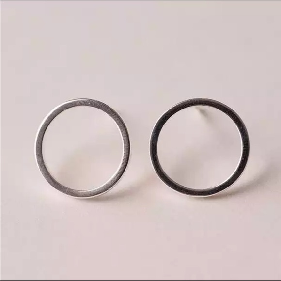 Jewelry - Sterling Silver 925 Circle Stud Earrings